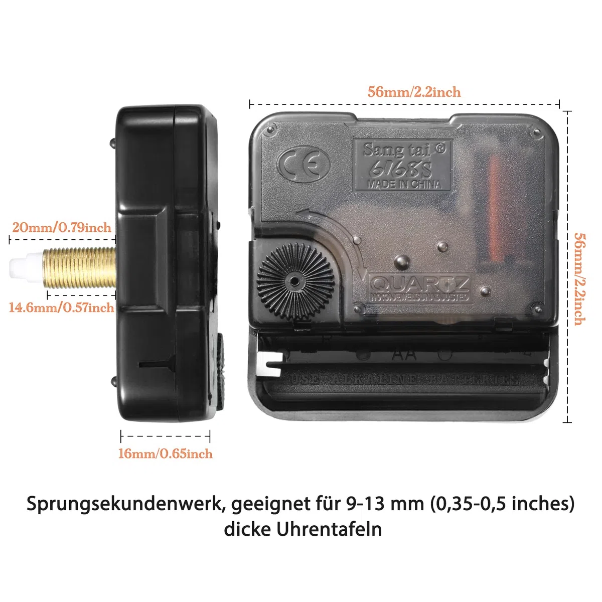 Mudder 2 Pezzi Meccanismo Orologio Meccanismo di Movimento Orologio Mecanesimo Orologio Batteria Silenzioso Orologio da Parete Sistema Orologio Aghi Mecanesimo Pendolo