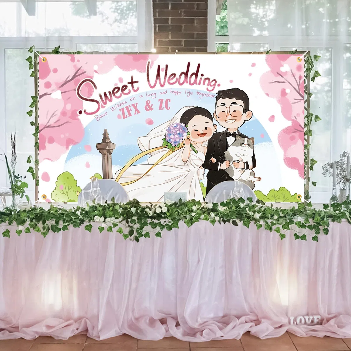 2 Set Striscione Bianco Verniciabile, Striscioni Vergini Grande, 180 x 100cm, Tinta Unita Banner per Fai Da Te Disegno Eventi, Striscione da Appendere con Corda da 6m per Matrimonio Compleanno