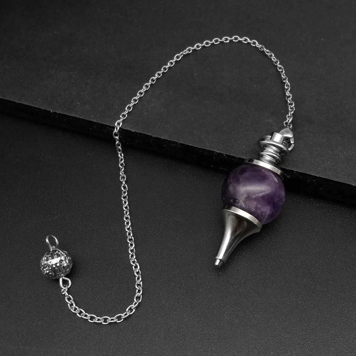 2 Pezzi Pendolino Divinatorio Ametista,Pendolo Divinatorio,Pendolino Radioestesia,Pendolo Esoterico Ametista,Pendolo di Meditazione Wicca Divinazione Chakra Reiki,Divinatorio/Veggenza (2)
