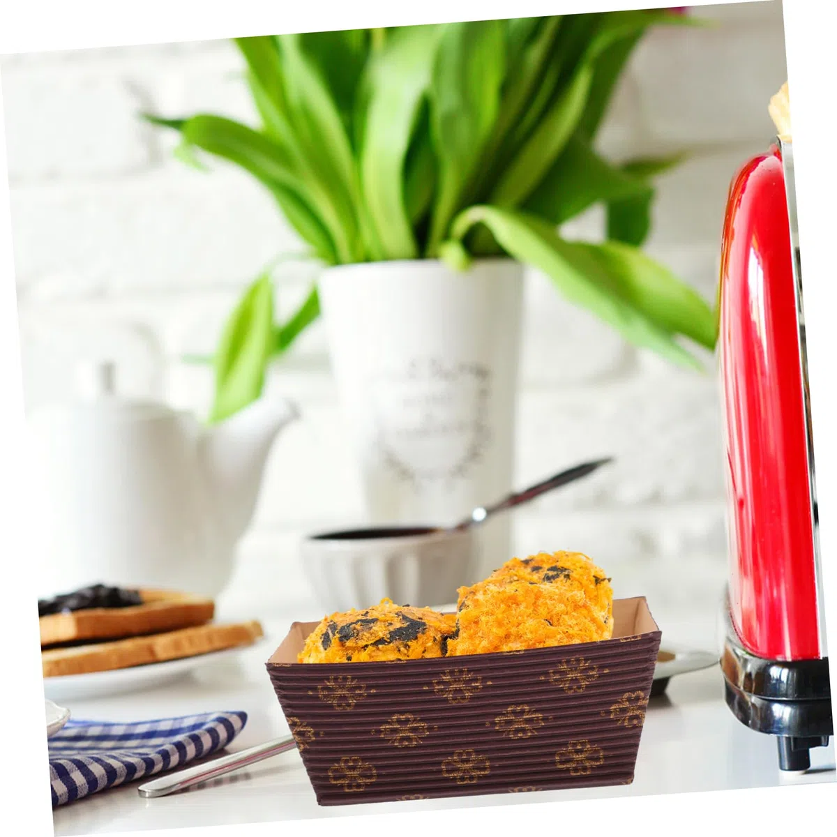 Holibanna Stampi Per Plumcake in Carta Resistenti, Teglie Rettangolari Usa e Getta Per Pane Da Forno, 50 Pezzi Per Panetterie, Pasticcerie, Ristoranti e Cottura Fai Da Te