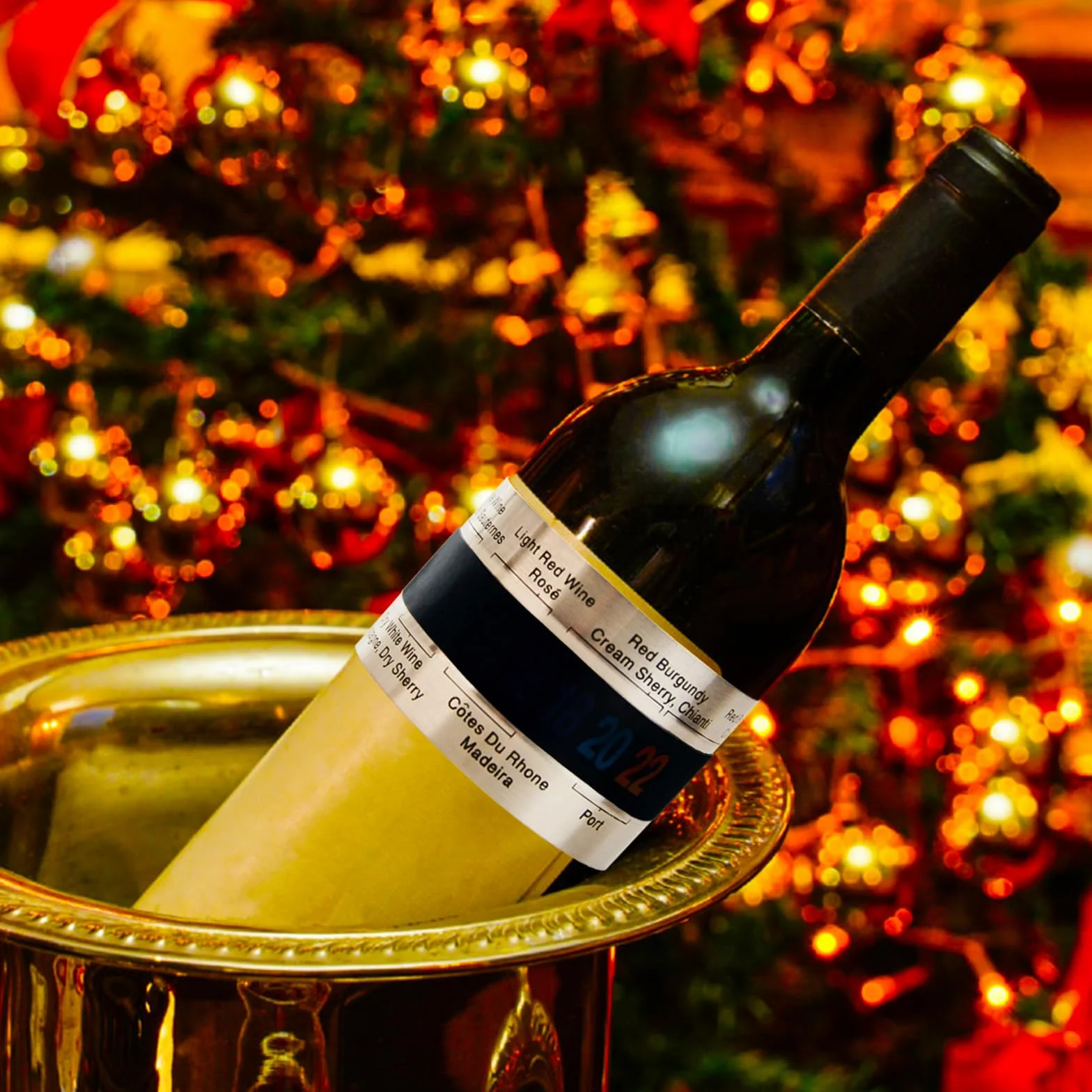 2 termometri da vino, in acciaio inox, con display LCD, termometro, bottiglia di birra e vino rosso, sensore di temperatura, per vino, spumante, succo di vino, serbatoio dell'acqua