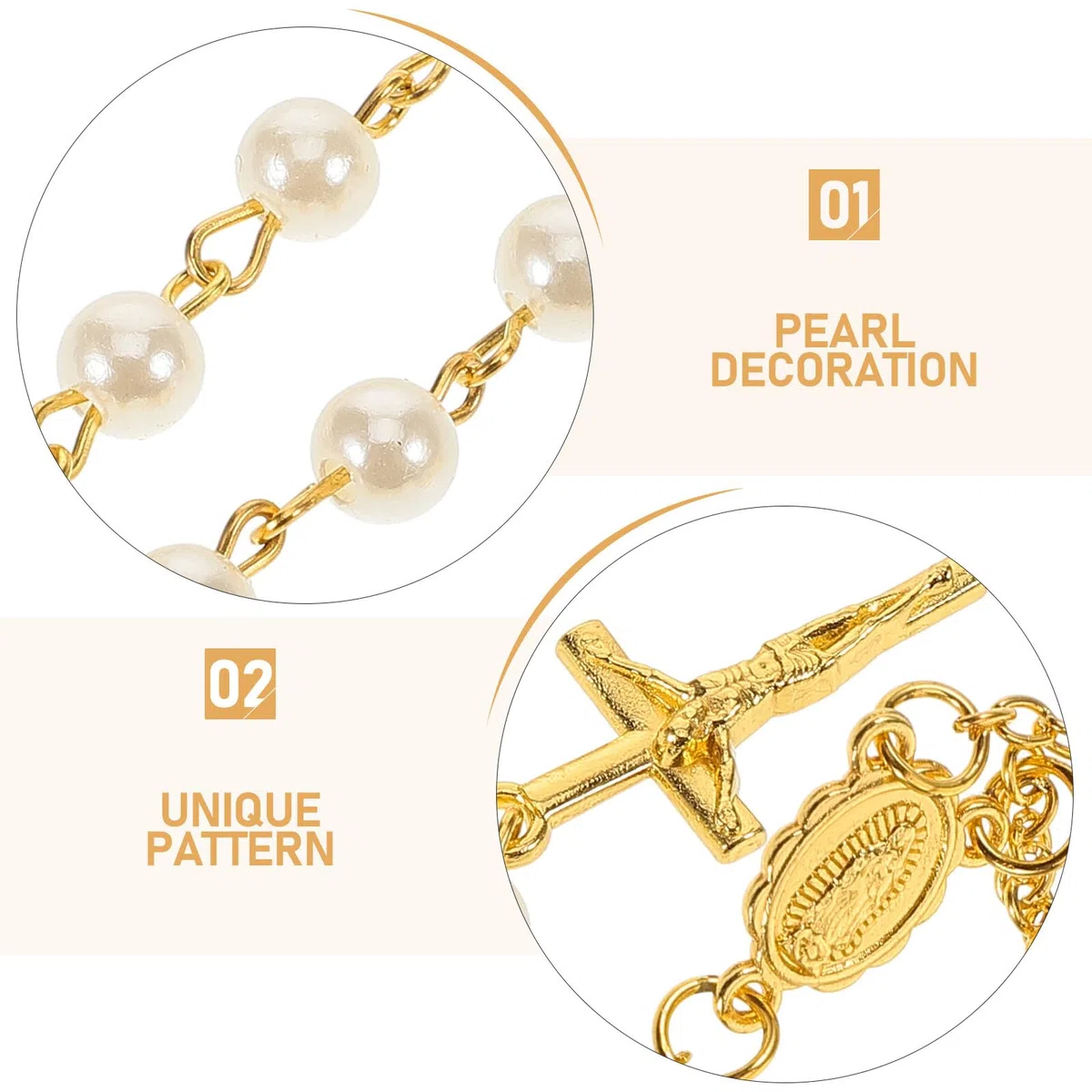 Kichvoe Braccialetto Religioso Bianco in Lega con Forma di Croce e Cerchio Completo per Armonia Spirituale e Benedizioni per Comunione e Feste, Confezione da 12 Set