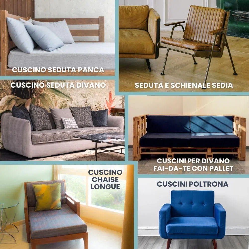 fashion home Pagano Gommapiuma Alta Densità per Imbottitura – Ideale per Divani, Cuscini e Materassi, Resistente e Indeformabile Made in Italy (50x100x5 cm)