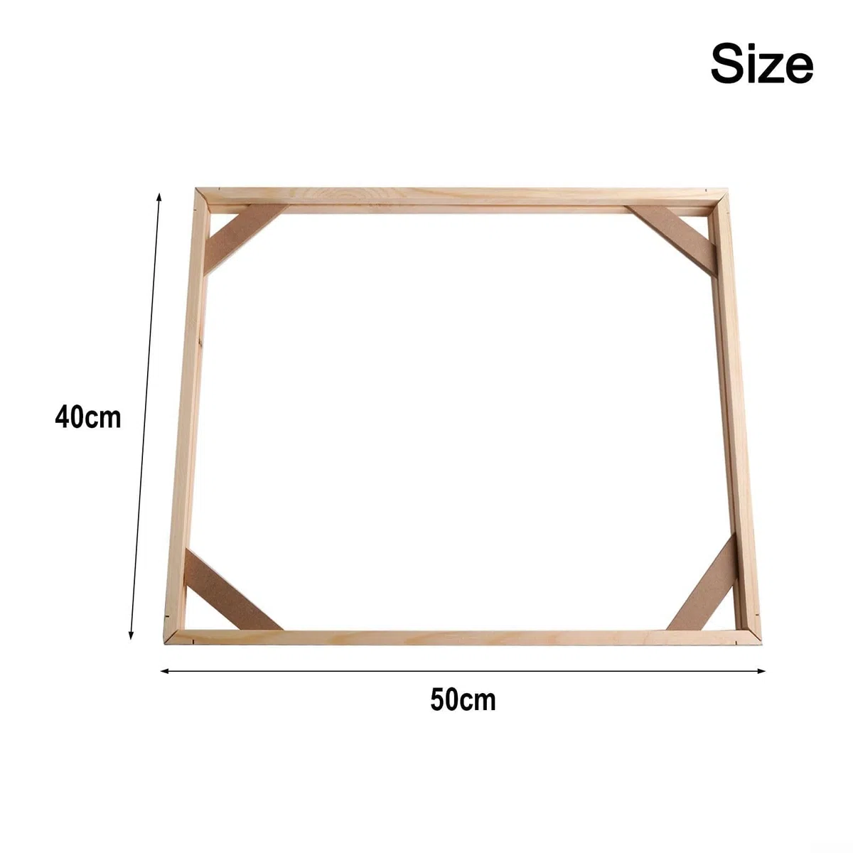 Cornice in legno con barre in tela fai da te, per dipingere con i numeri, kit di cornici fai da te, 20 x 30 cm, 30 x 40 cm, 40 x 50 cm (40 x 50 cm)