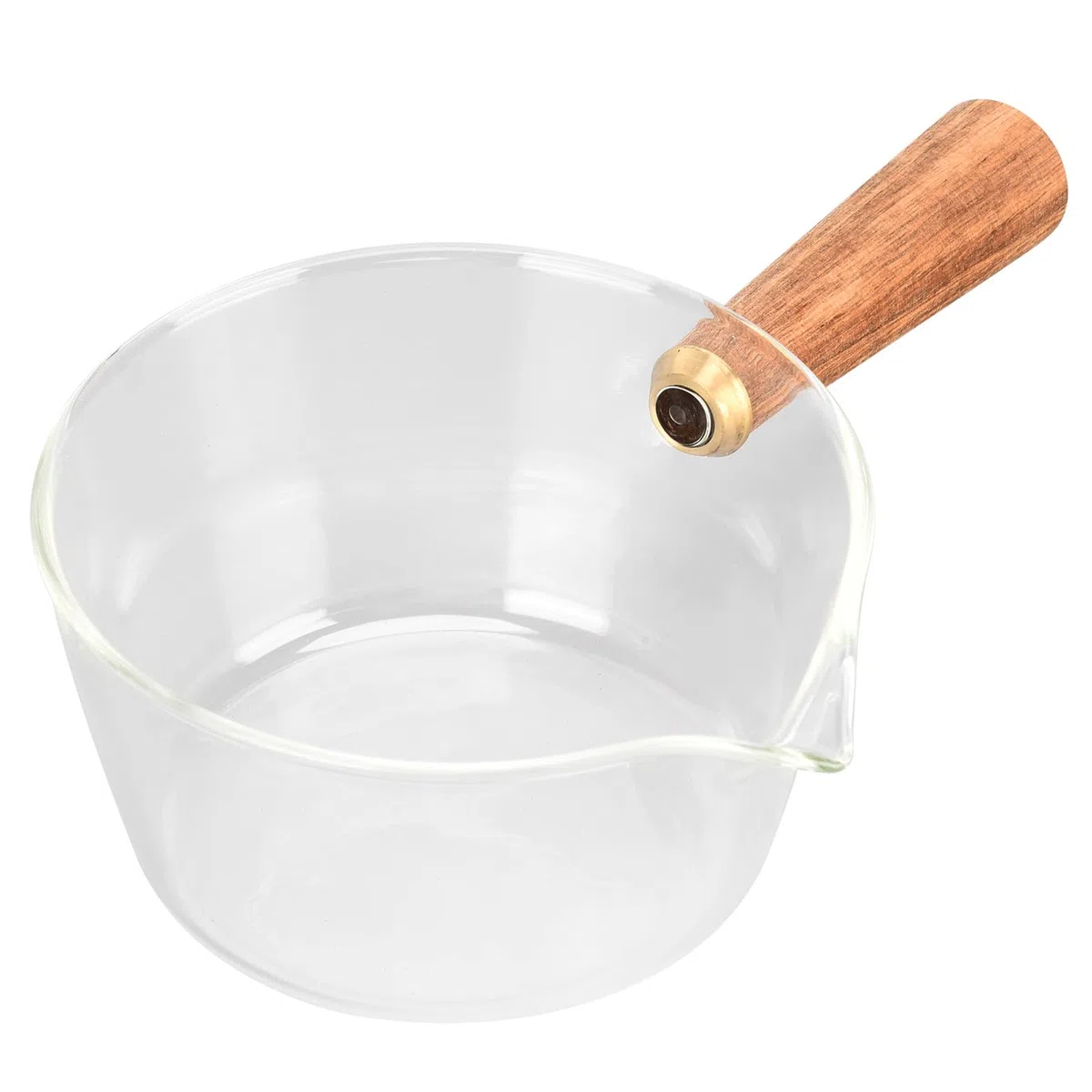Pentola per Latte in Vetro Borosilicato con Beccuccio a V - Antiaderente, Misurini, Brocca per Schiuma - e Ristorante (400ml)