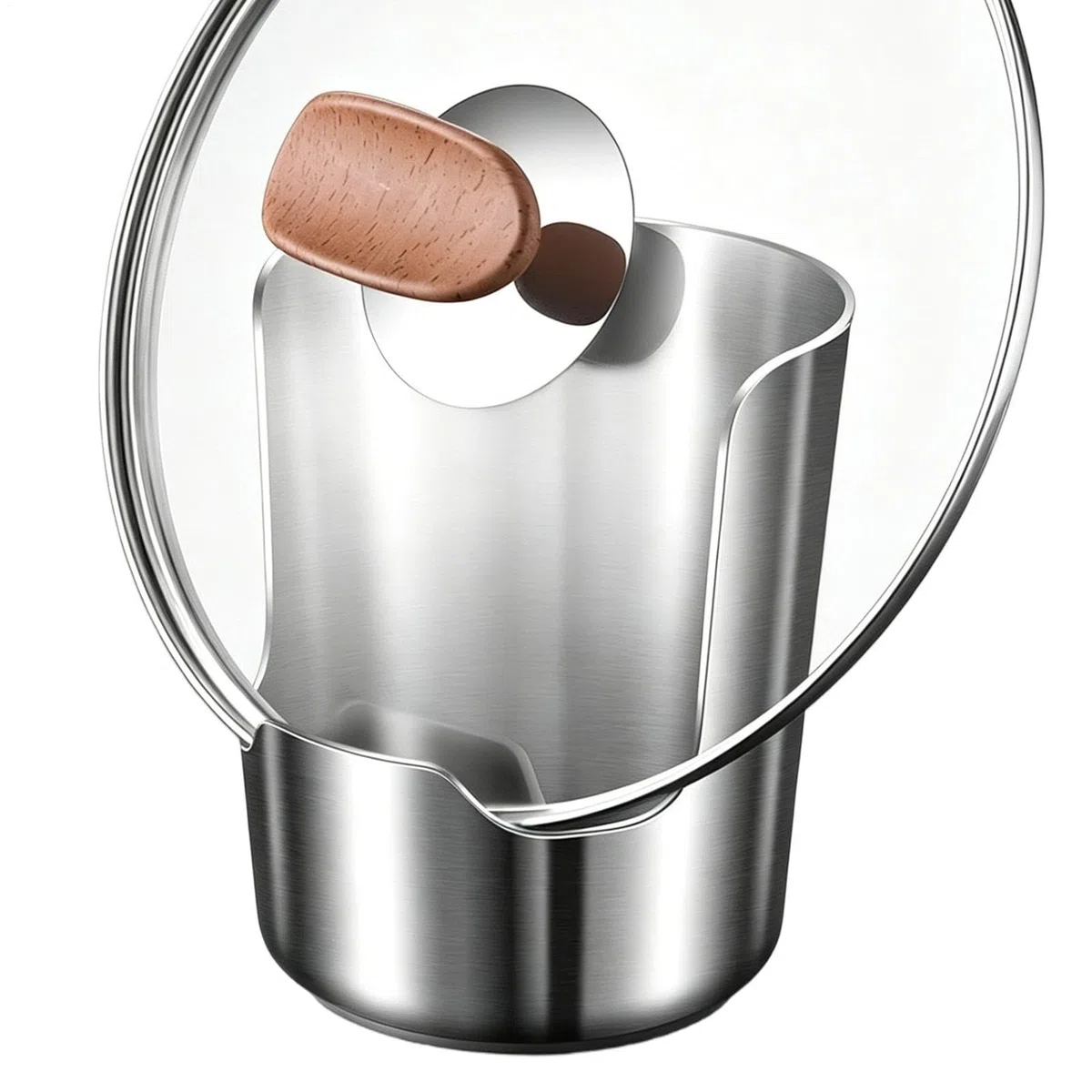 Generico Poggia Cucchiaio e Coperchio - Acciaio 304 9.8 cm Supporto Cucina Multiuso | Porta Mestolo Anti Goccia con Base Antiscivolo per Piano Cottura Tavolo Cucina Organizzazione Casa