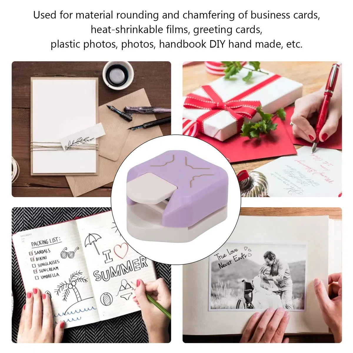 Taglierina Angolare 3 in 1 Angolo rotondo con leva taglierina angolare fai da te fatto a mano ad angolo perforatore per Progetti Fai da te Scrapbooking carta solida Creazione di Biglietti