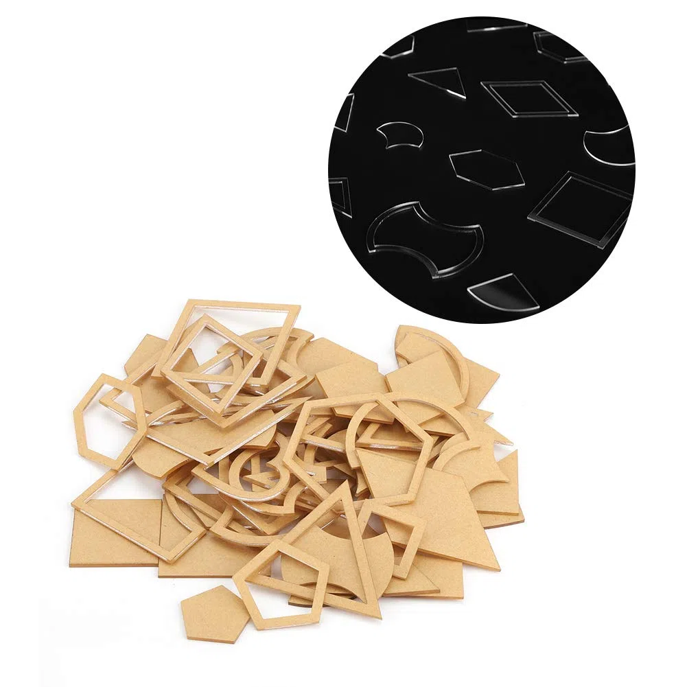 Modello di Stencil in Acrilico, 54 pezzi/set Modelli di Quilt Misti Fatti a Mano Patchwork Quilter Stencil in Acrilico Trasparente Strumento fai da te, Quilting Artigianale e Modelli Patchwork