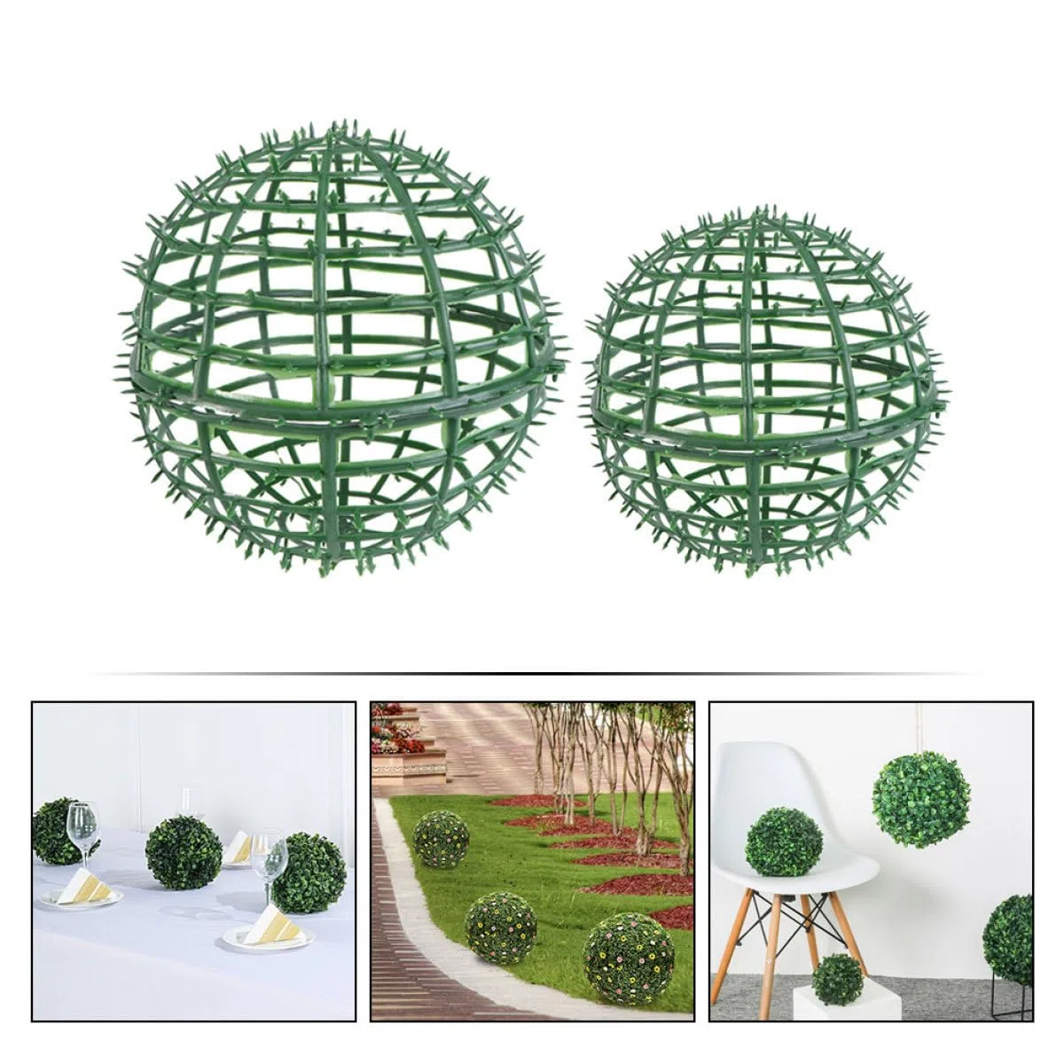 Porta di Artificiale in Plastica Riutilizzabile 2 Pezzi, Resistente e Decorativo per Feste, Giardinaggio, Supporto per Composizioni Floreali