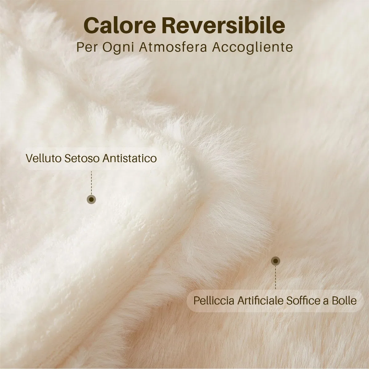 Coperta Plaid Super Morbida Pile Peluche di Coniglio Caldo e Spesso 130 x 160 cm, 1000 g/m² Divano Coperta Fluffy di Alta Qualità, Versatile Coperta Matrimoniale per Camera da Letto Viaggi, Bianco