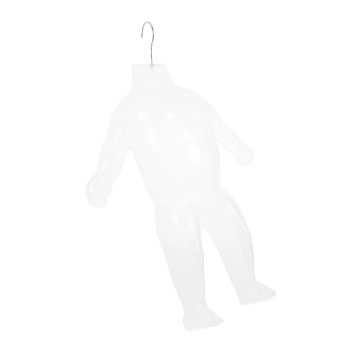 ULTECHNOVO Manichino Bambini a Figura Intera in Plastica Trasparente con Braccia e Gambe per Esposizione Abiti Neonati e Bambini, Regolabile, Leggero e Robusto, per Negozi e Fiere
