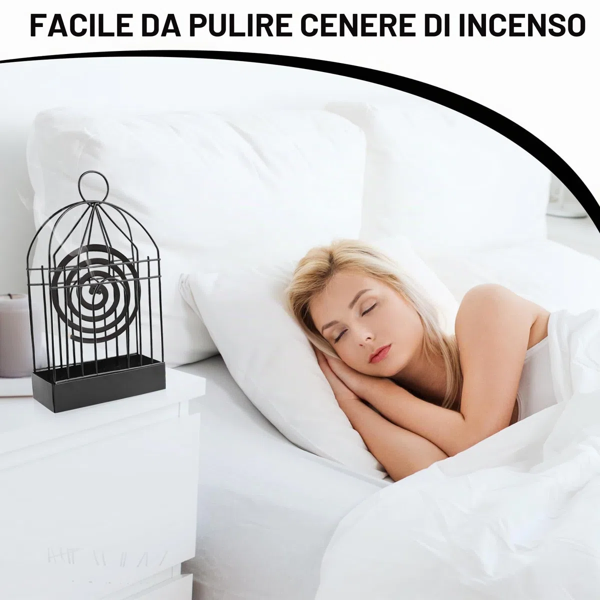 2 Pezzi Porta Bobina per Zanzare, Porta Zampirone da Esterno, Porta Spirale Antizanzare per Ufficio, Camera da Letto, Campeggio, Esterno (Nero)