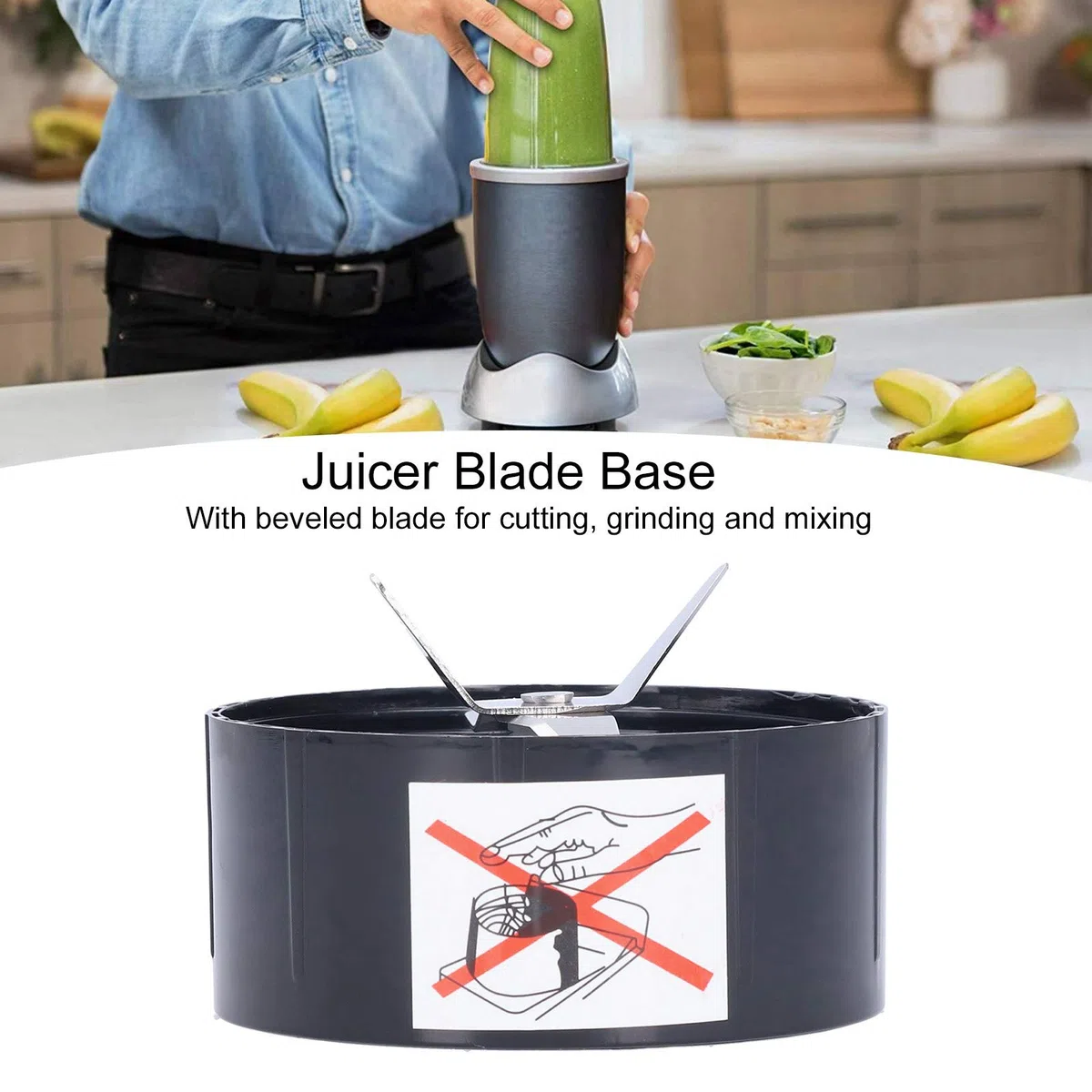 Lama incrociata di proiettile magiche, con una guarnizione, Lama incrociata di sostituzione con guarnizioni per Blender di proiettile magiche 1001