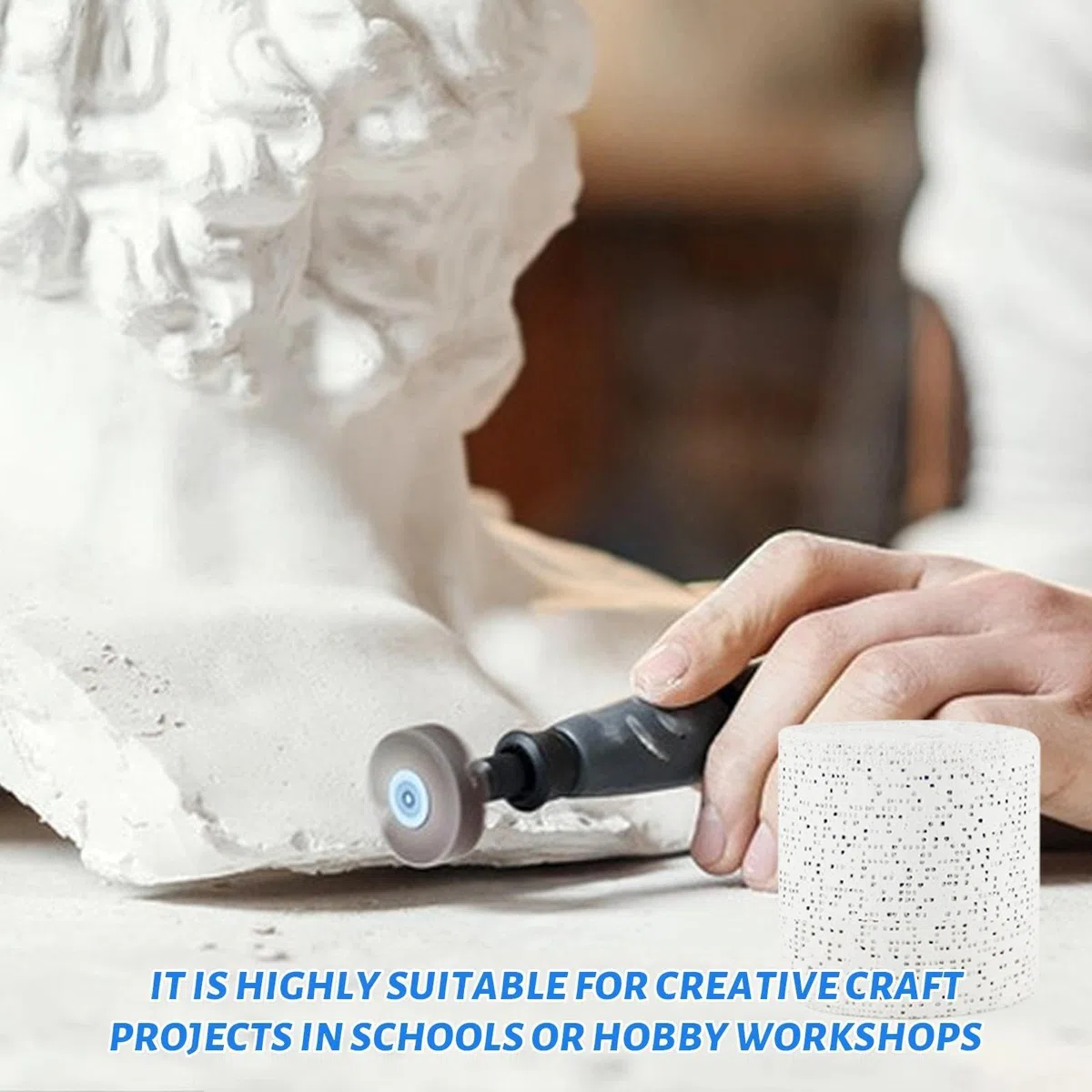 10 Rotoli Bende Gessate 7,5 cm x 2,7 m Bendaggio in Gesso per Modellare Asciugatura Rapida Garze Gesso per Artigianato, Uso su Pelle, Viso, Corpo, Modellismo, Modelli, Maschere