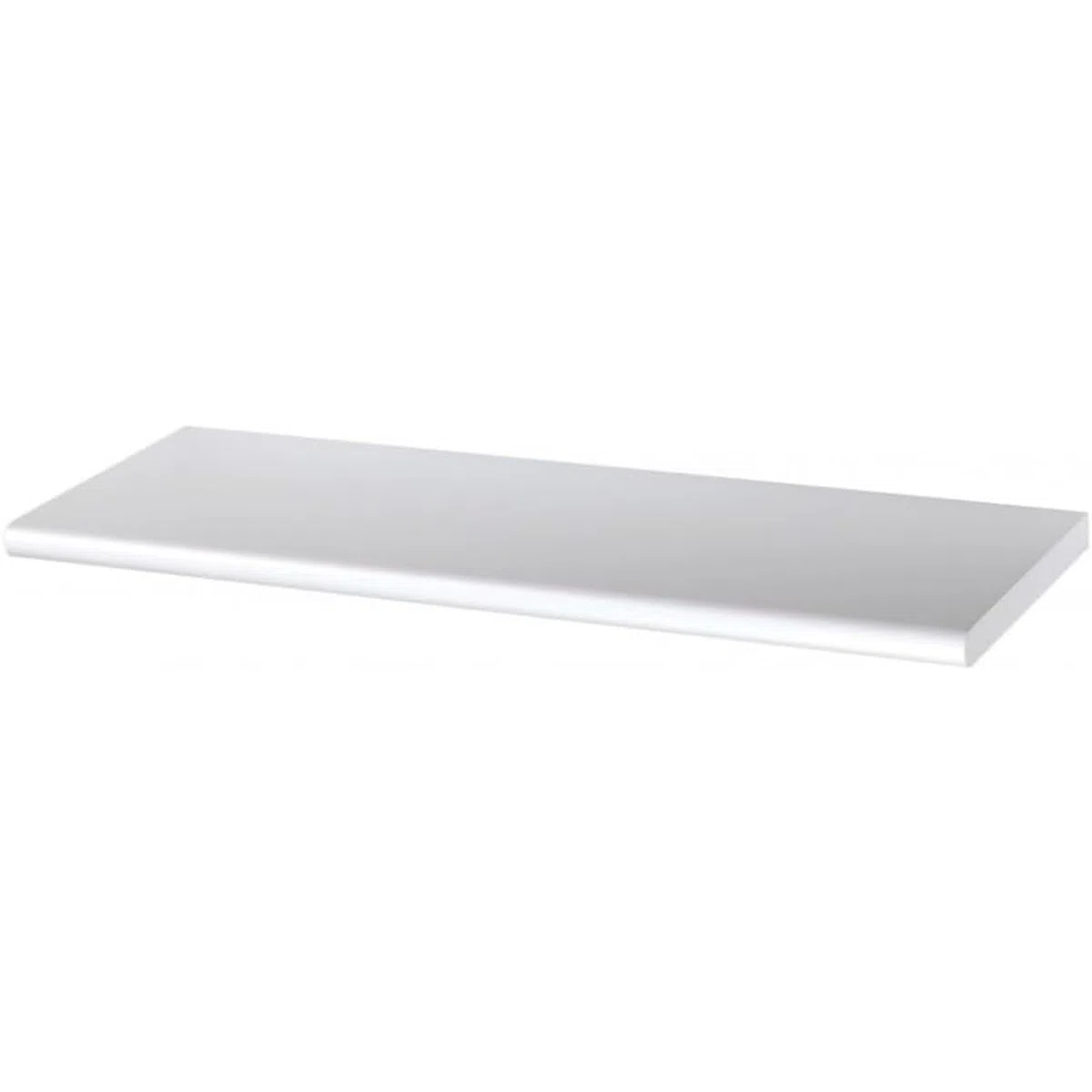 Mensola da Muro In Legno con Bordo Arrotondato Sospesa Stondata Ripiano Supporto da Parete Scaffale Libreria Fissaggio con Reggimensola Kit Tasselli Incluso (Bianco, 60x25x2,5 cm)