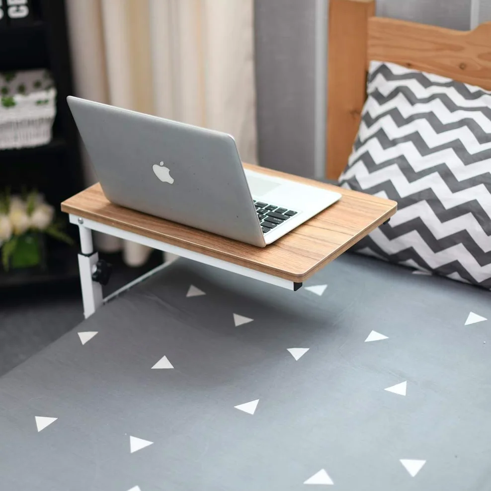 sogesfurniture End Table,Portatile Tavolo Laptop con Ruote,Tavolino,Compatto Tavolo per PC Notebook Tavolino per caffè Tavolino da Scrivania,Altezza Regolabile,Quercia BHEU-C6-OK