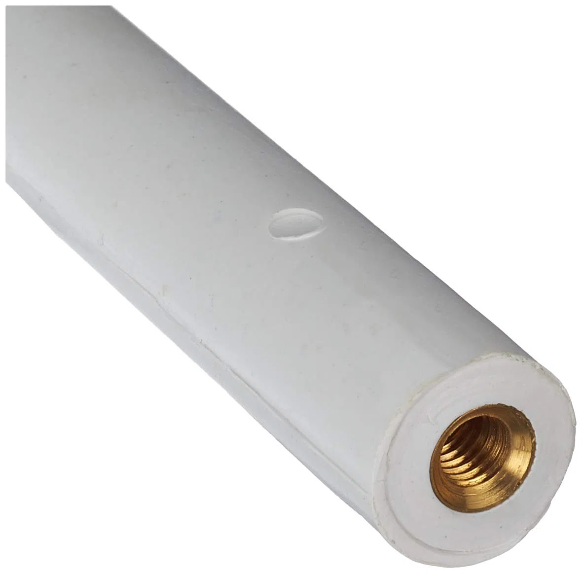 Acquastilla 114886 - Ricambio Scopino WC, Nylon con Bussola, Bianco, Filetto M6, Lunghezza manico 12 cm