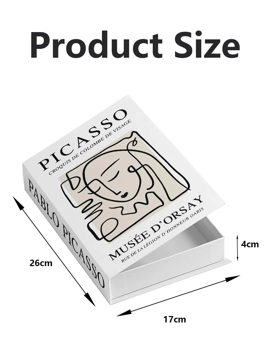 Libro Finto Decorativo, Scatola Apribile a Forma di Libro per Casa/Tavolino - GWTX100