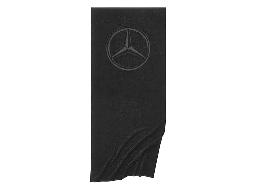 Mercedes-Benz, Asciugamano 100% cotone, 80 x 180 cm, stella intrecciata, prodotto ufficiale