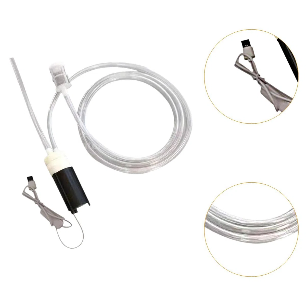 perfk Dispositivo di Aspirazione Del Vino Portatile Pompa a Sifone Tubo Flessibile Pompa Elettrica per Vino USB