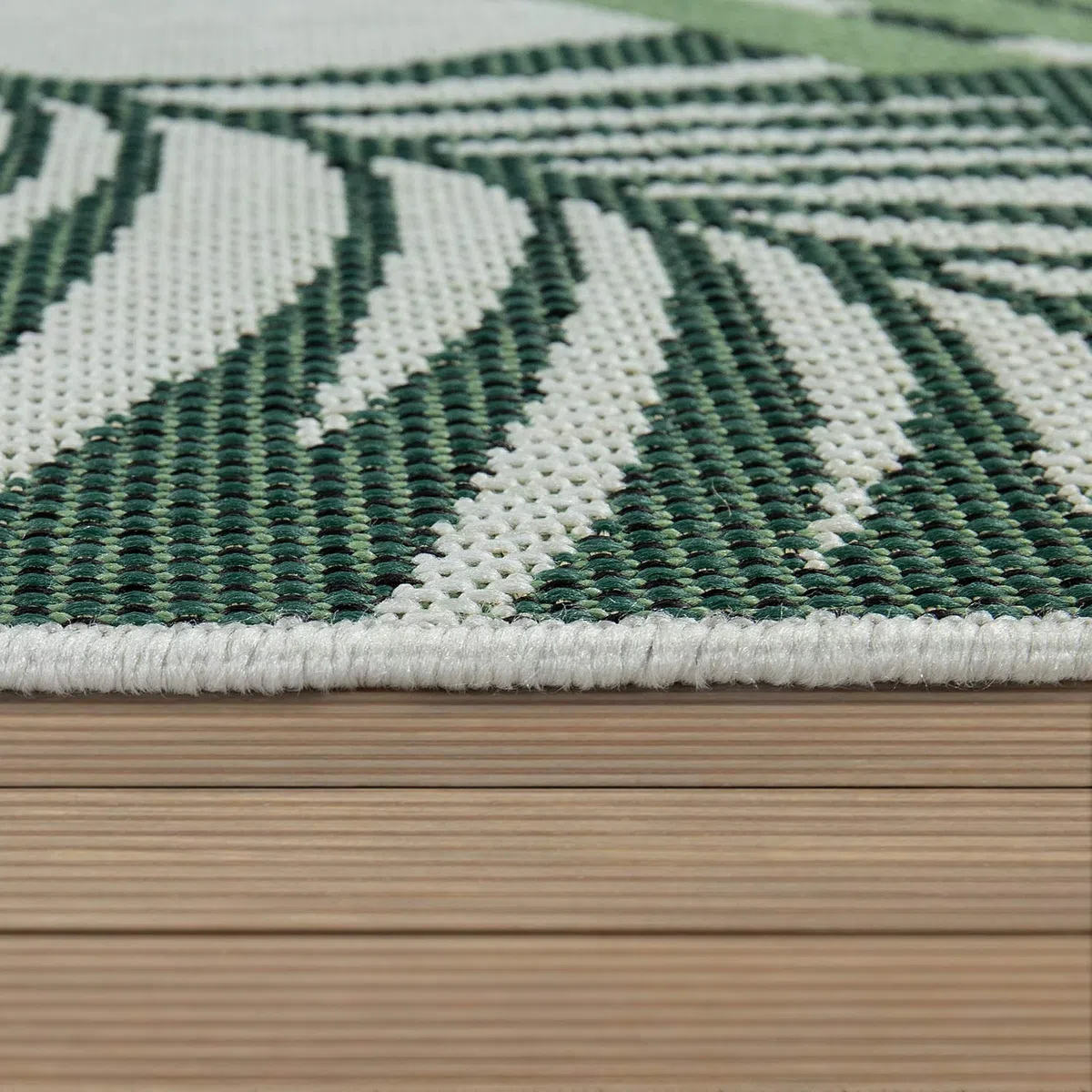 Paco Home Tappeto Cucina Da Esterno Salotto Moderno Balcone Terrazo Con Palme Giungla Motivo Floreale Motivo Boho Verde, Dimensione:240x340 cm, Colore:Verde