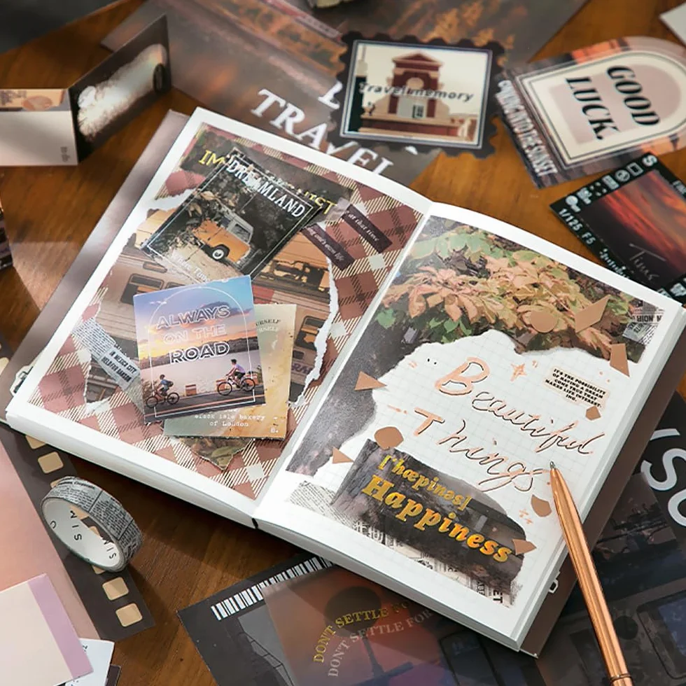 GmeDhc 350 Pezzi Scrapbooking Stickers Aesthetic Kit, DIY Journaling Diary, Decoupage Carta Decorativa, Adesivi Scrapbooking per Regali di Ragazzi e Ragazze Adolescenti