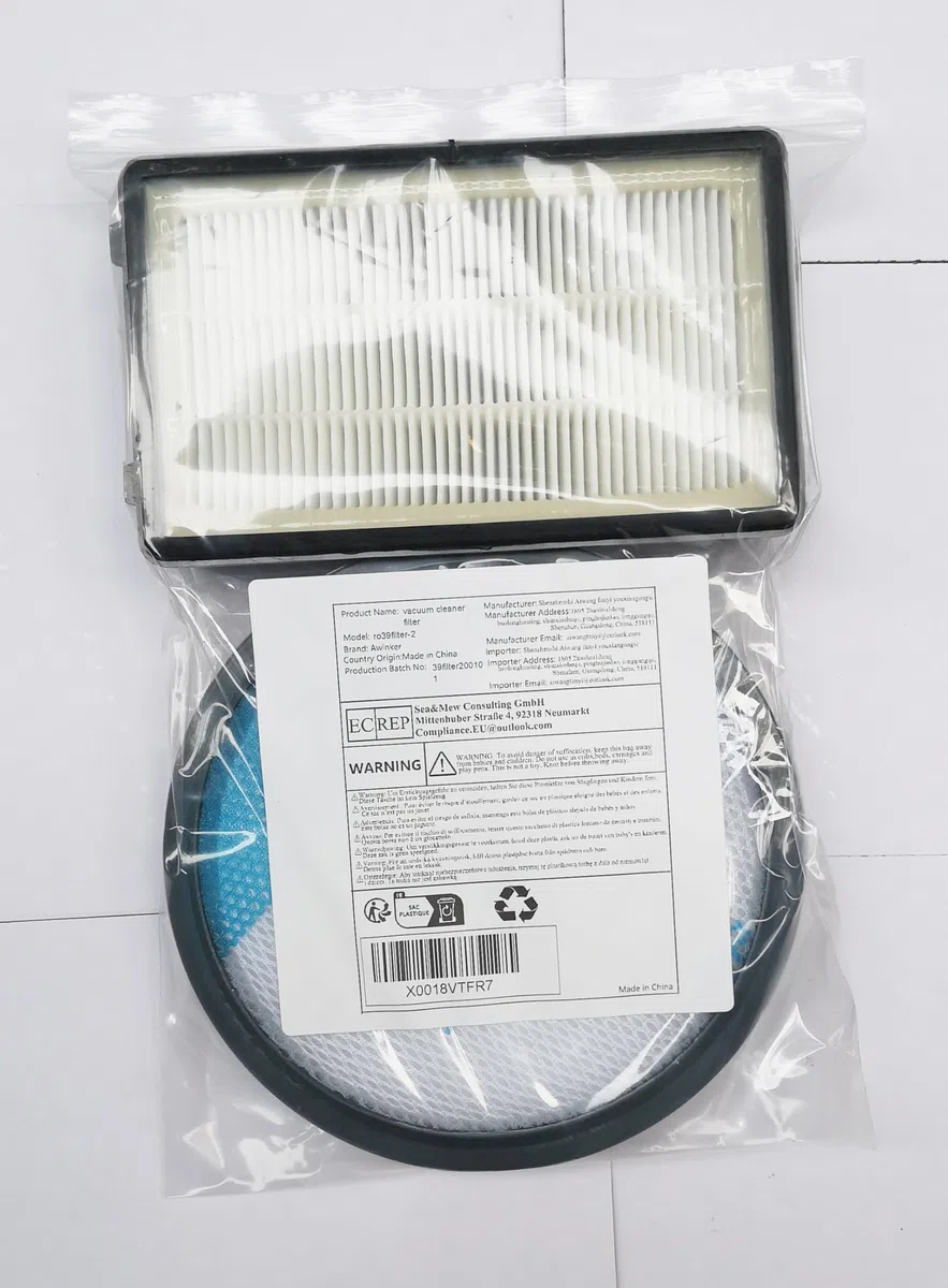 Kit Filtri per Serie Cyclonic Power Rowenta RO3753EA RO3731EA RO3786EA Tefal Compact (Confronta ZR005901)