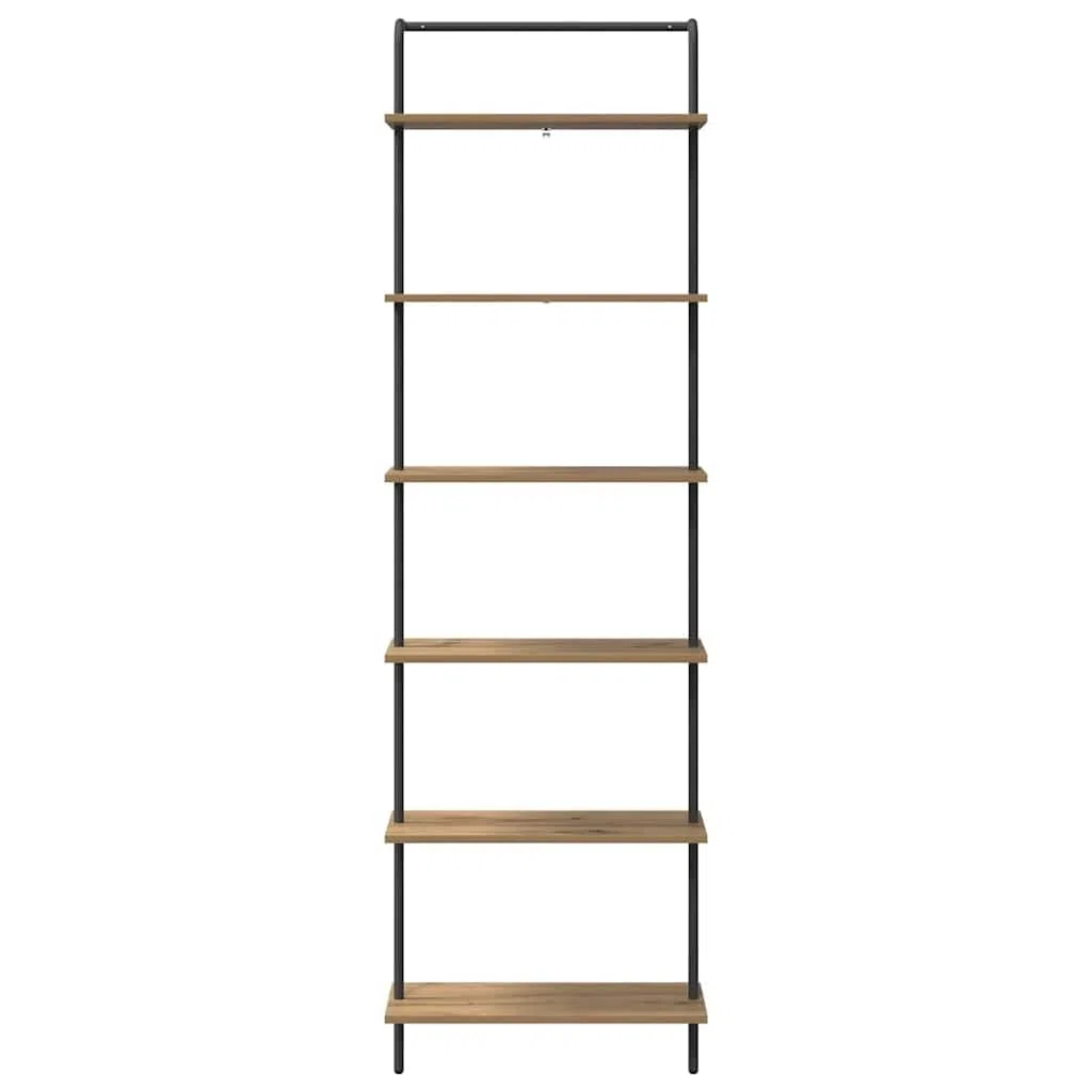 Generico Libreria Rovere Artigianale 60 x 24 x 203 cm Legno Multistrato,Nero,11.91kg,879976