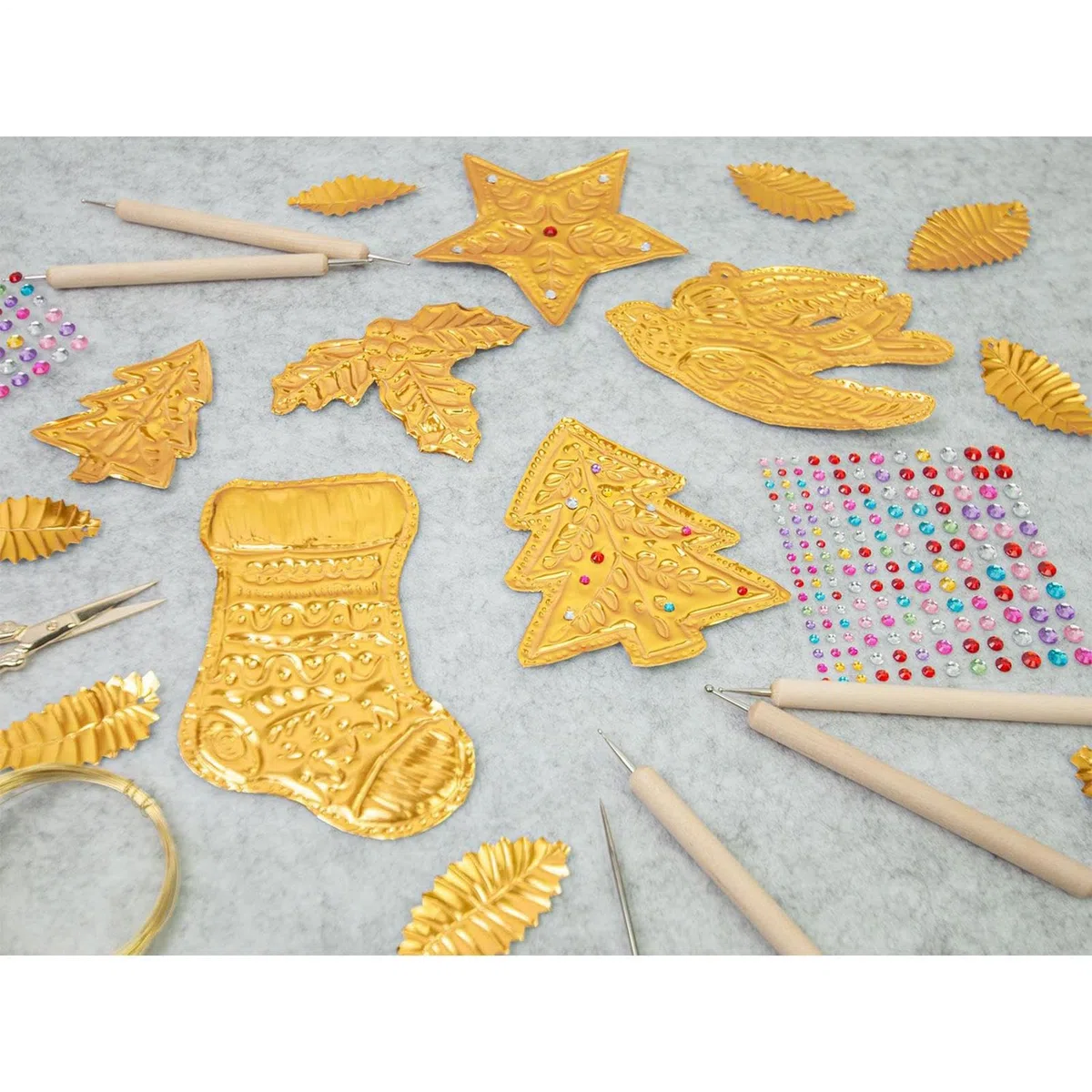 Sirseon Fogli di alluminio per artigianato - Rotoli di metallo lucido spesso per artigianato - Accessorio dorato lucido con effetto scintillante per pittura artistica da bambini e adulti