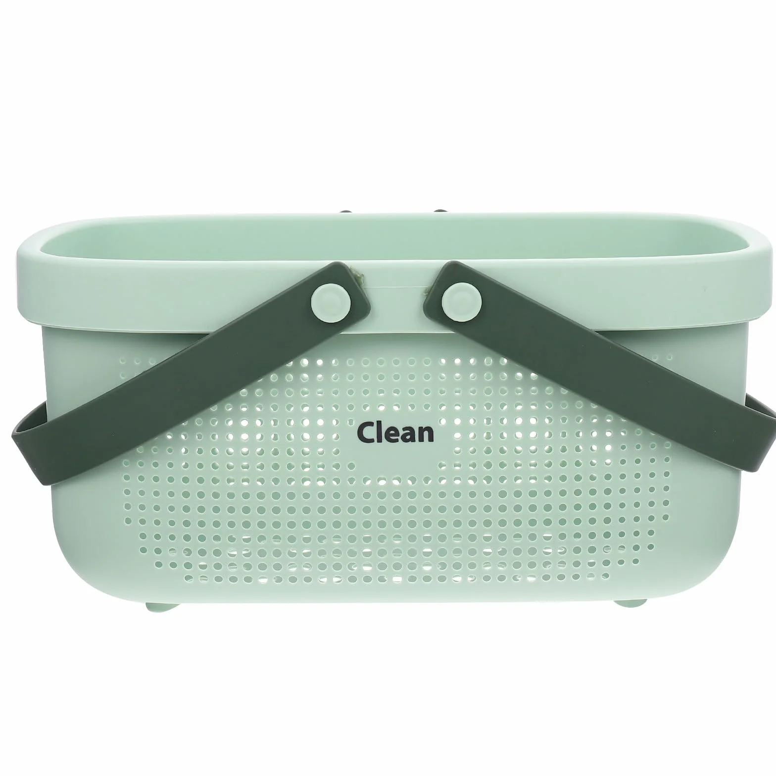 Cestino da Bagno Portatile Grande Capacità Manici in Silicone Design Scavato Organizer per Doccia e Cosmetici