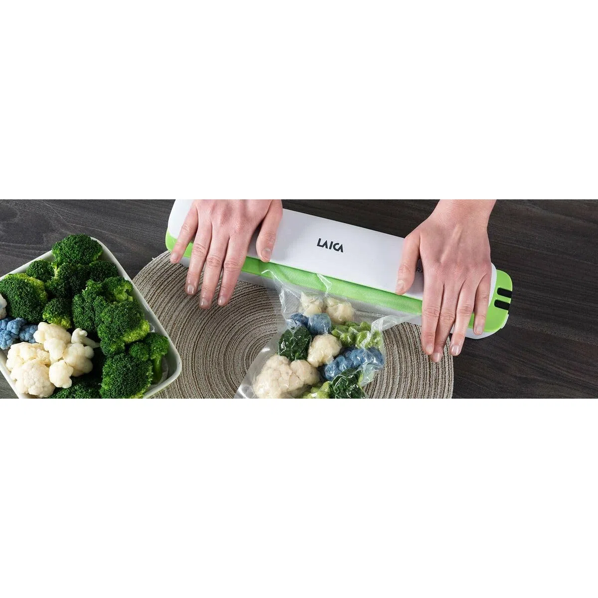 Laica FrescoPiù VT3513 4 Rotoli per sottovuoto per Alimenti 20x600 cm, PA/PE, Trasparente