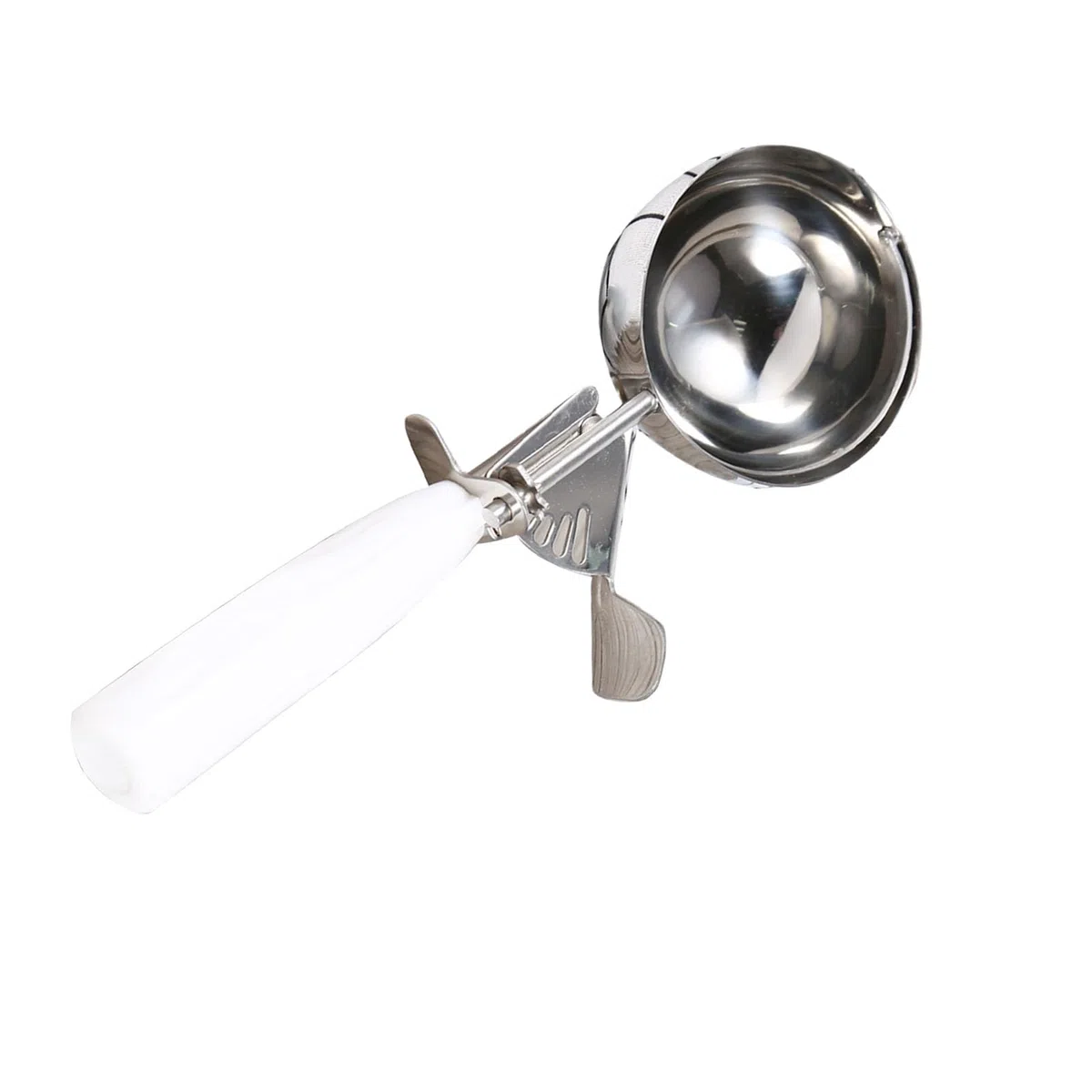 AMONIDA Paletta per Gelato in Acciaio Inossidabile con Comoda Impugnatura Antiscivolo per Palline di Gelato Perfette per la di Casa, il Negozio di Dolci (8 cm)