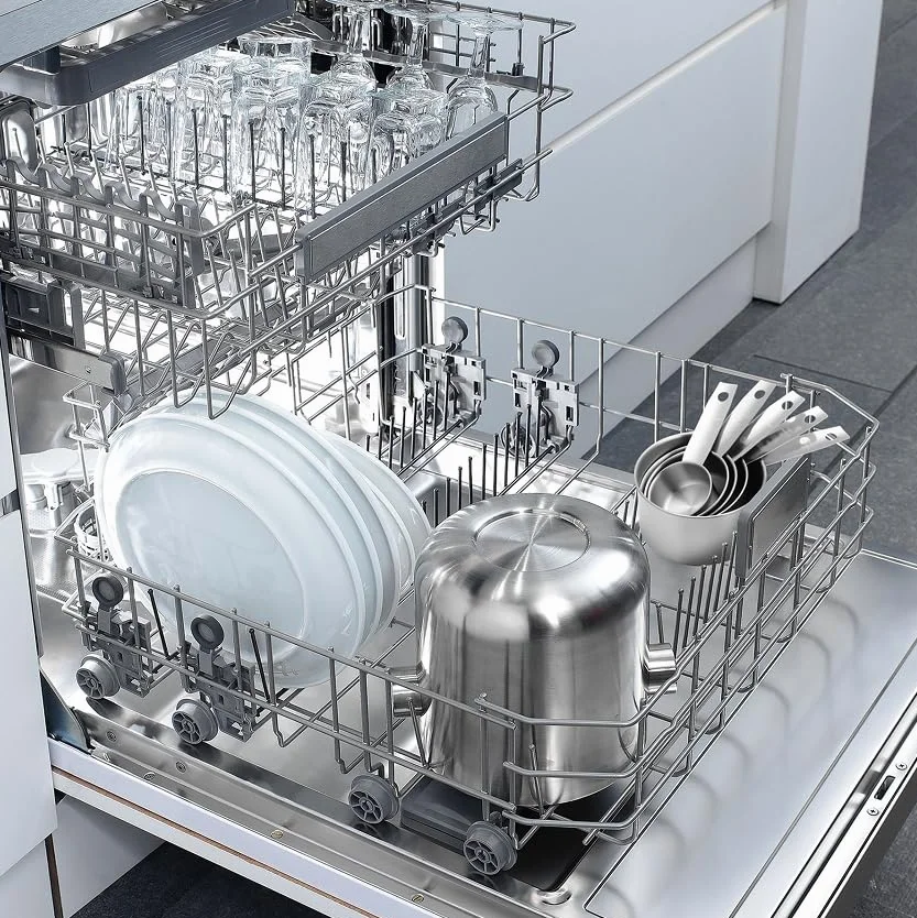 Set di Cucchiai Dosatori in Acciaio Inox 12 Pezzi con Mollette, Misurino per Ingredienti Secchi e Liquidi - Tazze di Misura in Grammi