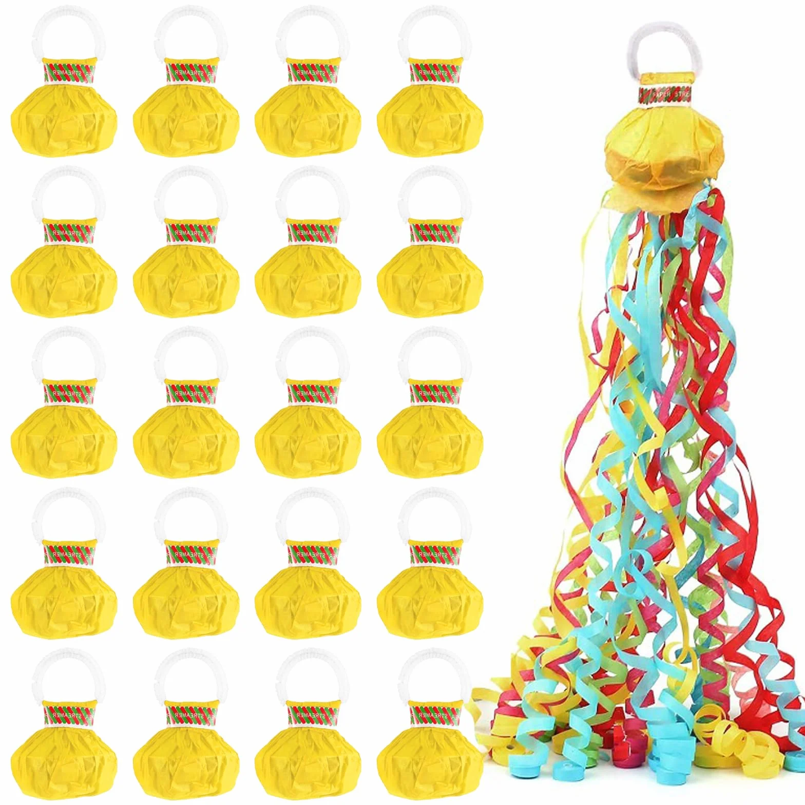 20 pezzi bombe stelle filanti: TOATELU stelle filanti da lanciare, coriandoli, stelle filanti a mano, stelle filanti, compleanni, Capodanno, compleanni, matrimoni, feste