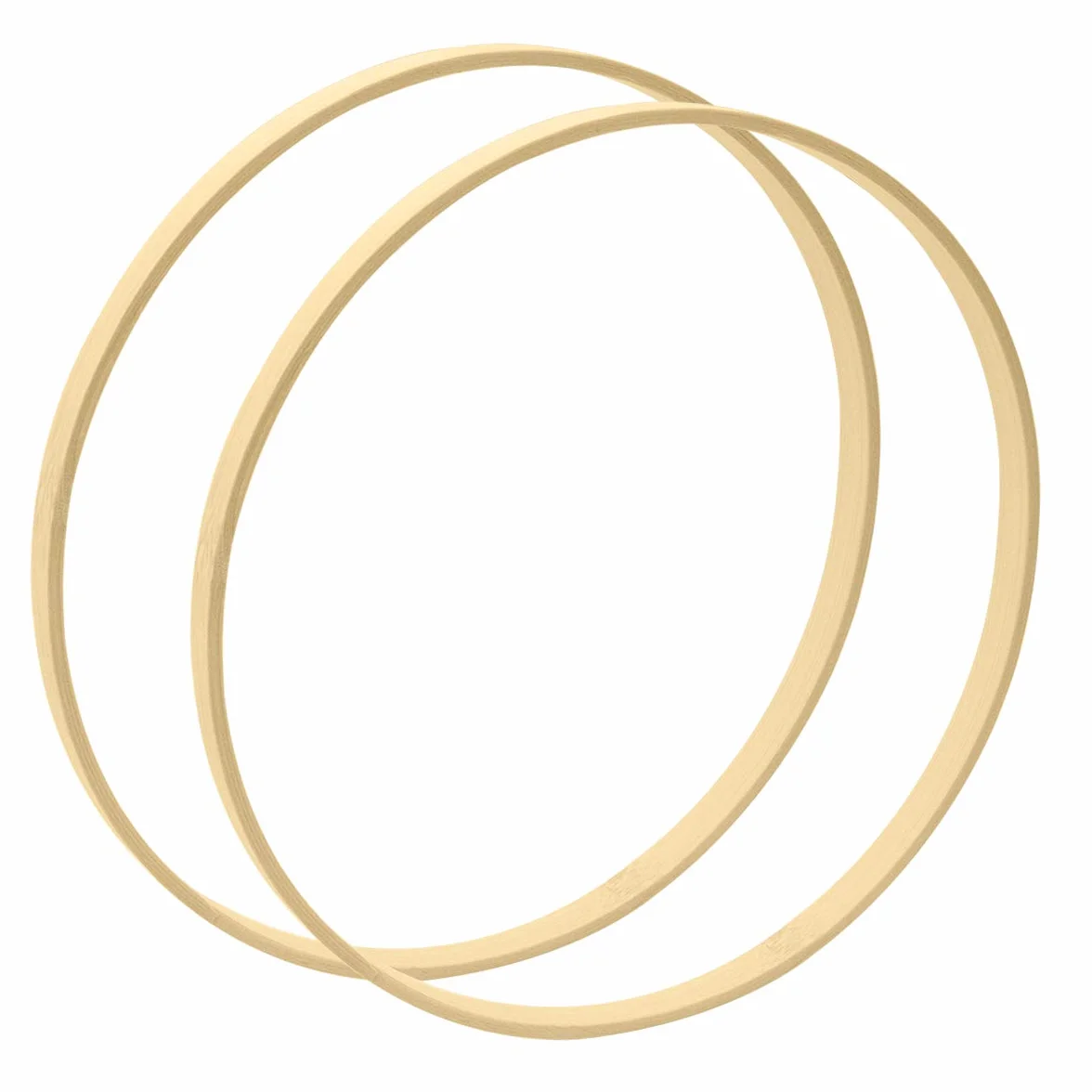 Worown 2 Pezzi Cerchio in Legno di Bambù, Anelli in Bambù per Artigianato 30cm - Ghirlanda Nuziale fai-da-te & Decorazione Parete & Cerchi per Acchiappasogni