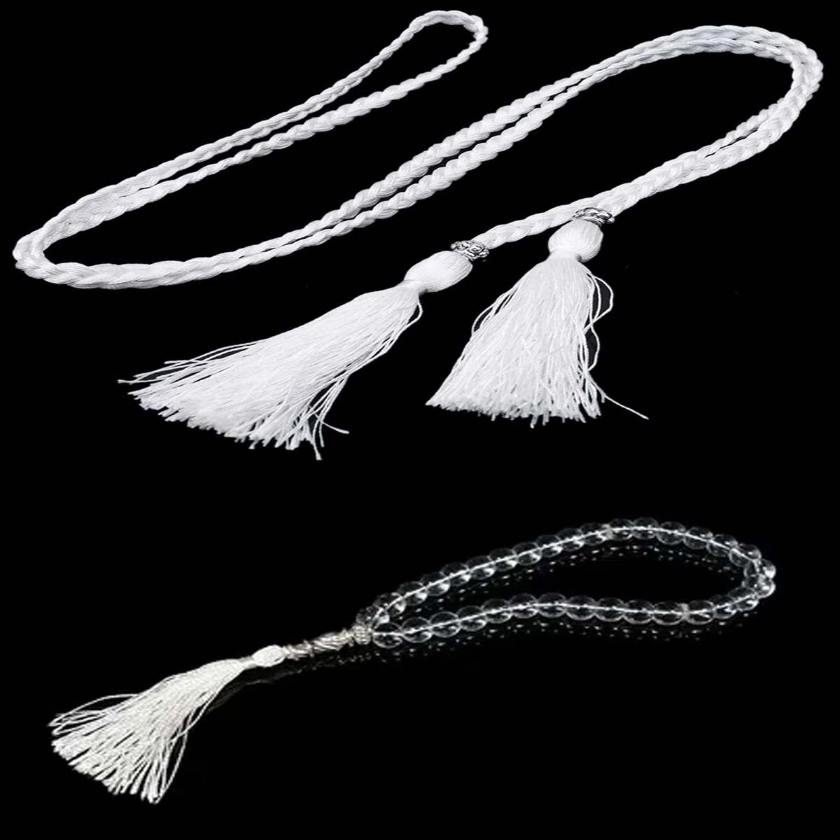 100 Pezzi Nappine Bianche, Nappe Segnalibro, Con cordino,Utilizzato per Realizzare Accessori di Abbigliamento, Orecchini, Artigianato Fai-da-te, Souveni, Segnalibri
