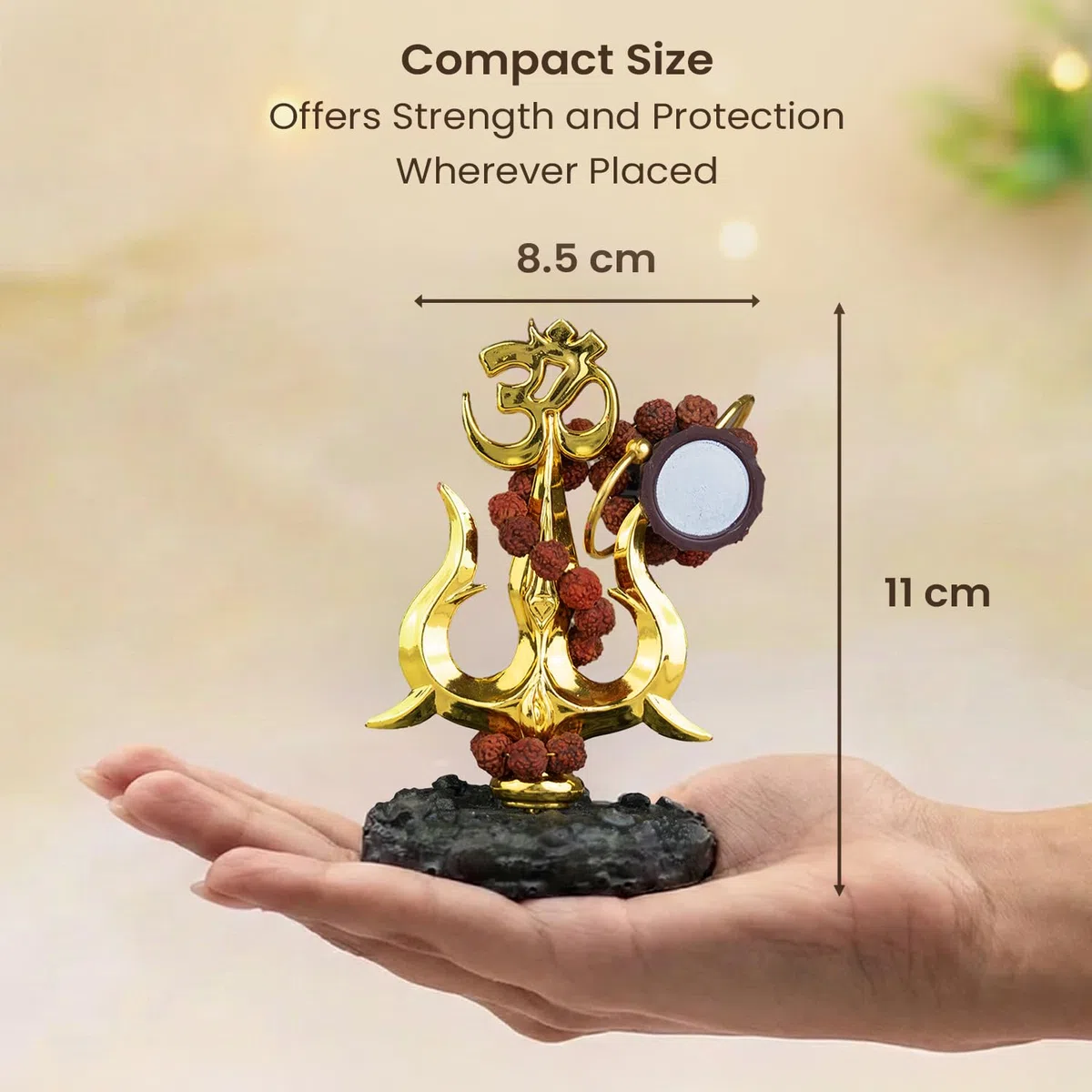 Astrotalk Mahadev Trishul Murti, Shiv Murti compatto per tempio domestico, cruscotto auto o scaffale per ufficio, Lord Shiva Idol per puja, mandir e angoli di meditazione, 8,5 x 6,5 x 11