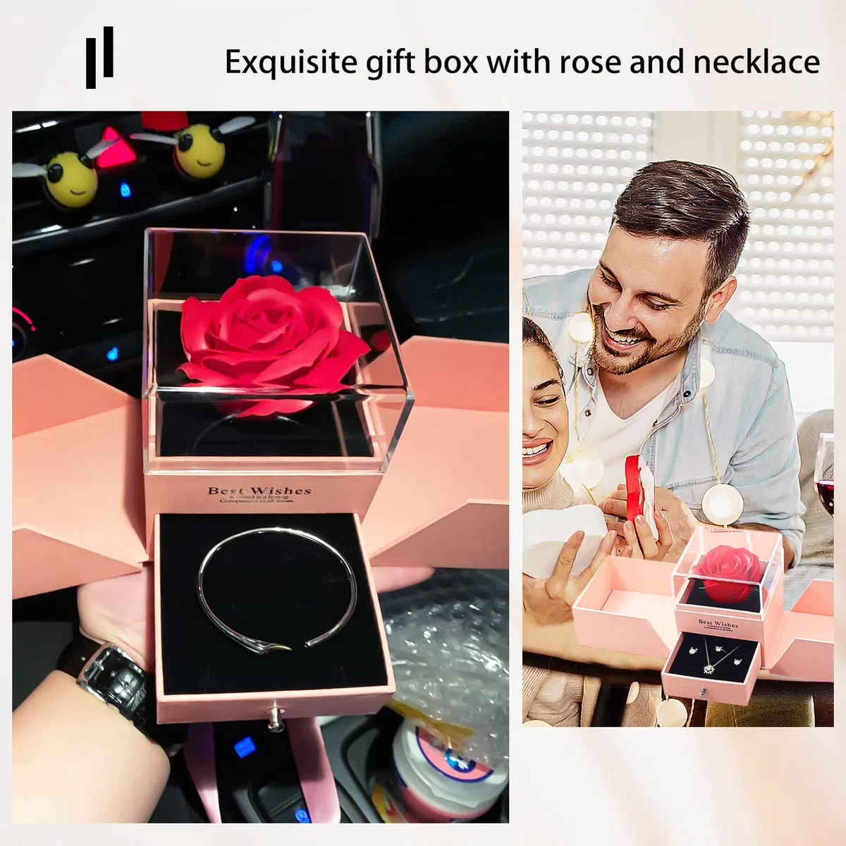 Rosa Eterna, Rosa Stabilizzata Vera Idee Regalo Donna Compleanno Regalo Fatto a Mano Con Rosa Eterna Per la Sua Donna Per la Sua Donna Moglie Fidanzata Madre Per Anniversario Mamma Natale San