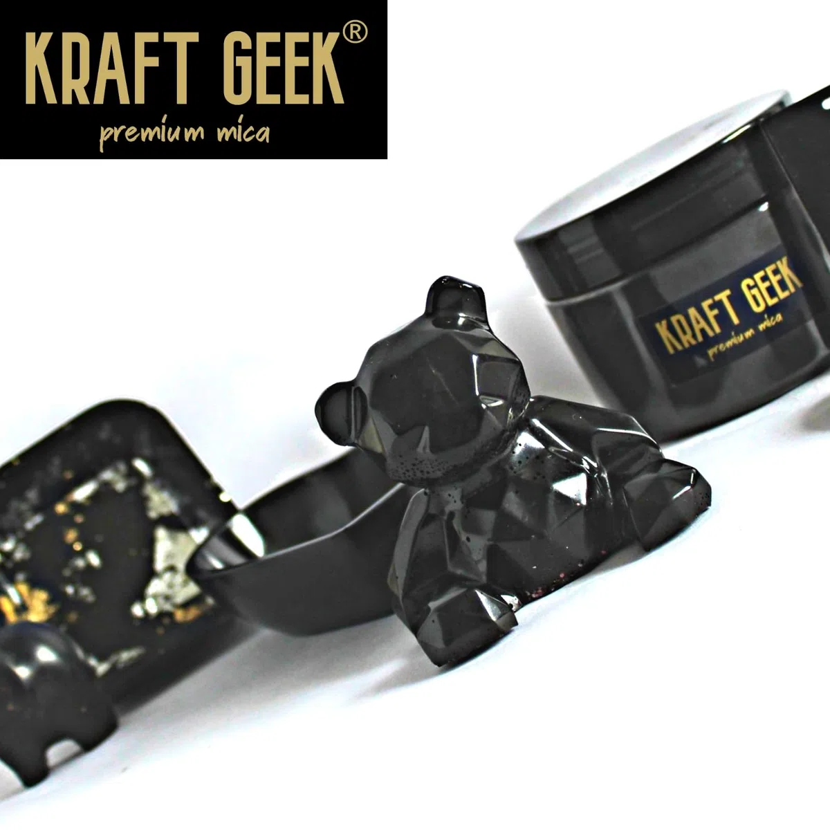 KRAFT GEEK Polvere di mica rossa Premium Mars 50g. Colorante in polvere per pigmenti di resina epossidica Coloranti naturali per saponi, candele, melma, bombe da bagno, trucco, unghie, tessuti, tintur