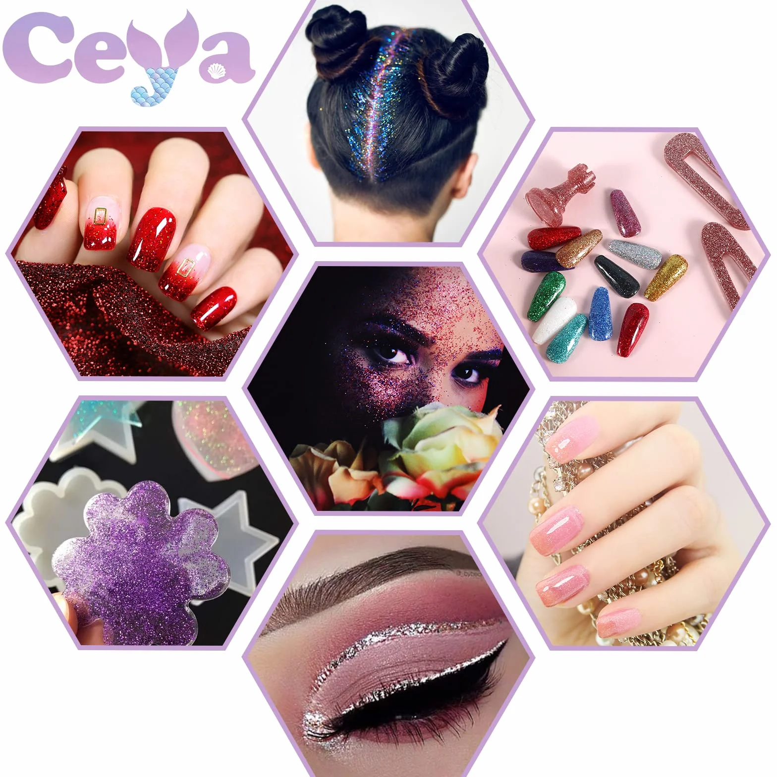 Ceya 3.5oz/ 100g Ultra Fine Glitter Powder Rose Gold Glitter 1/128” 0.008” 0.2mm for Slime Epoxy Resin Craft Tumbler Jewelry Nail Art Festival Makeup Scrapbook Painting Wedding Cards