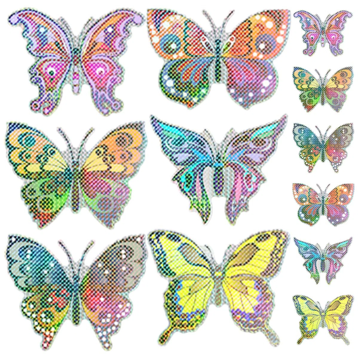 Adesivi Decorativi per Zanzariere 12Pezzi Farfalle Colorate in PVC per Riparazione Finestre e Porte Uso Interno in Camere da Ragazzo Ragazza e Uffici
