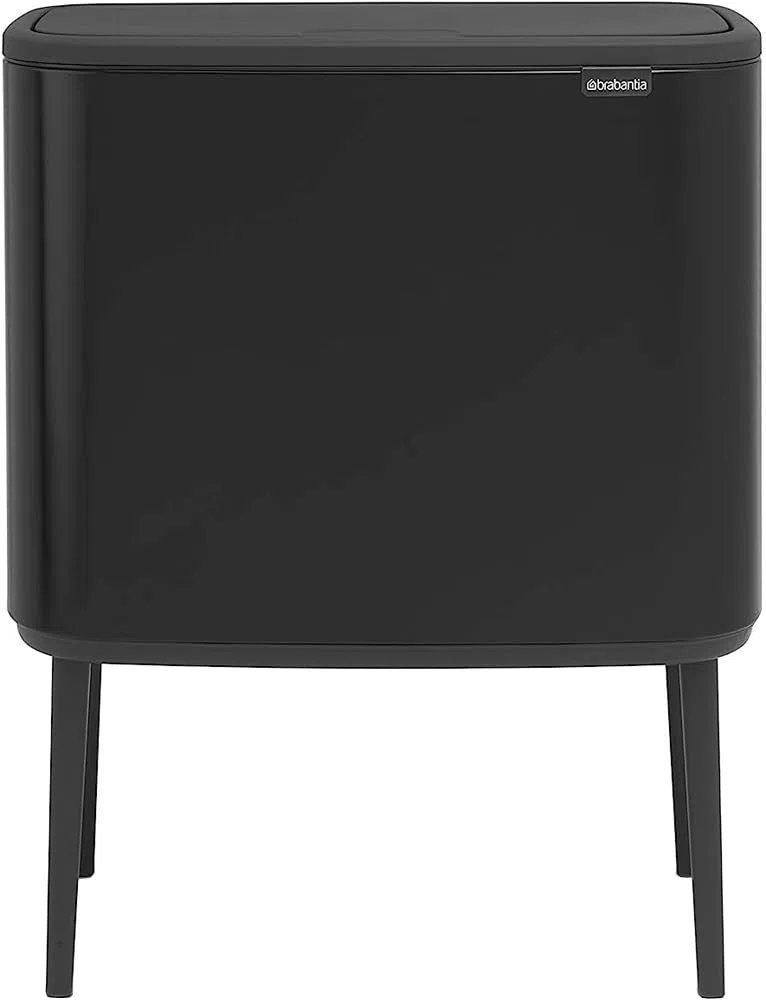 Brabantia Bo Touch Bin Pattumiera, Metallo, Nero Opaco, 3 x 11 Litri
