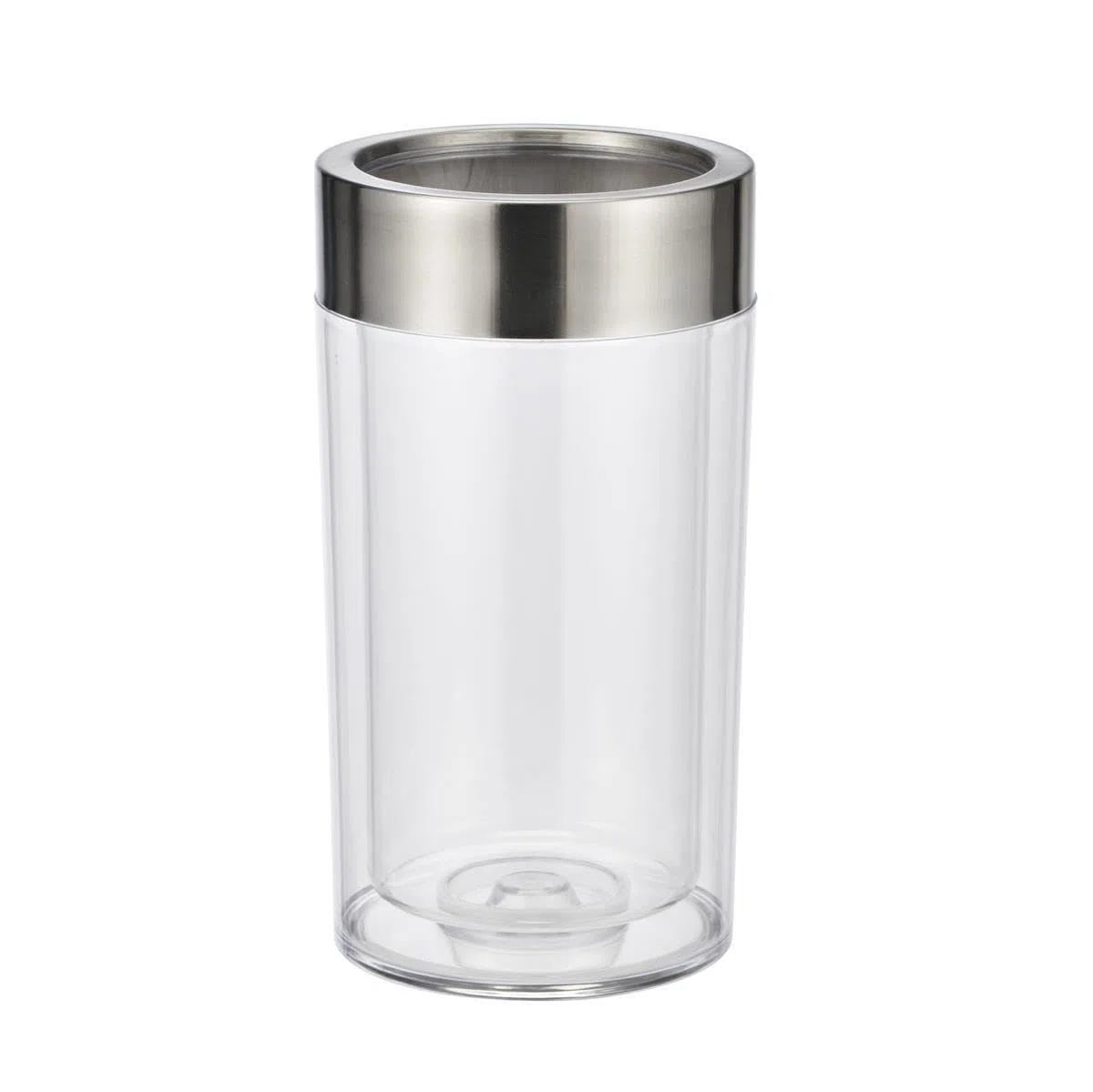 Bambelaa! Refrigeratore per vino e spumante, in plastica, a doppia parete, con anello in acciaio inox, ca. Ø 12 x H 19,5 cm