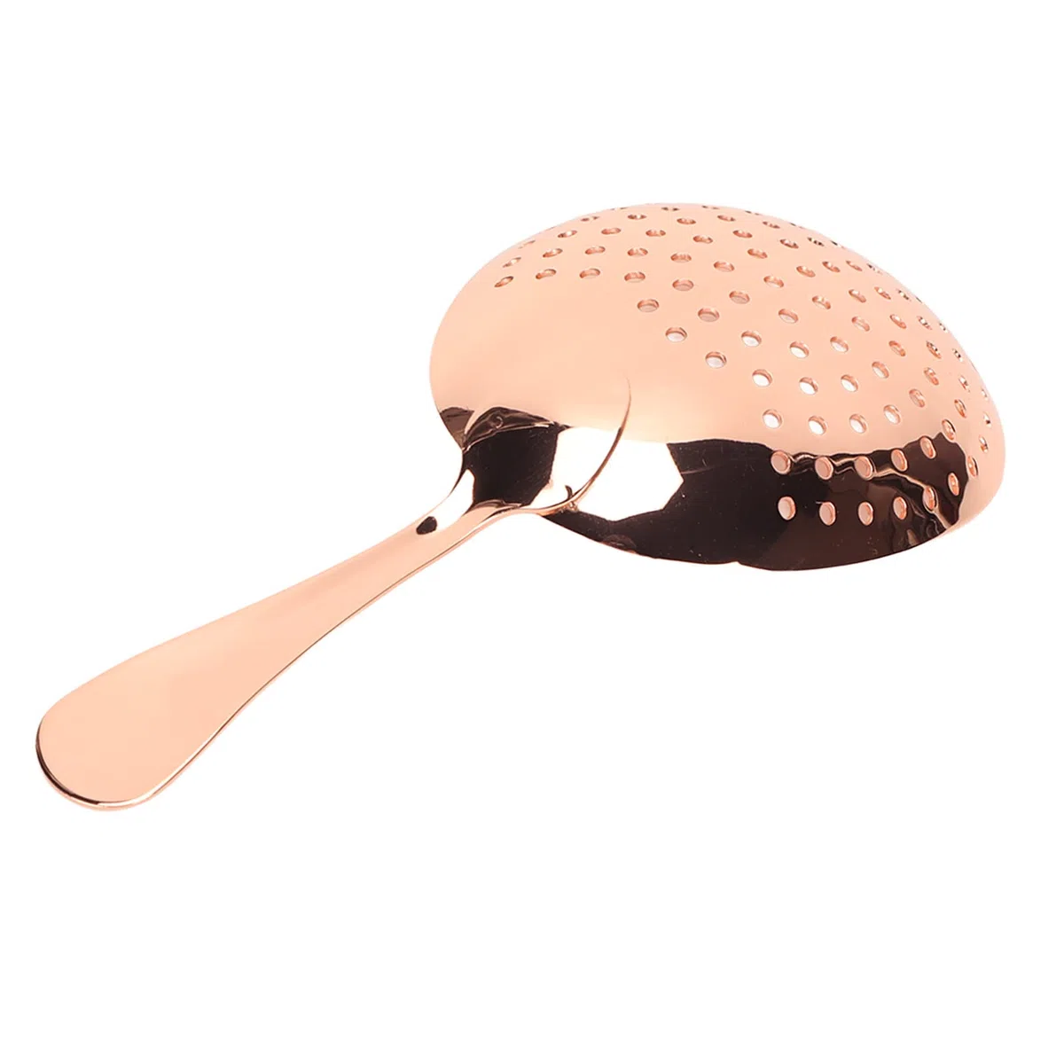 Julep Strainer, cucchiaio in acciaio inossidabile flessibile facile da pulire Applicazioni larghe per strumenti da bar per barman(Placcatura in rame)