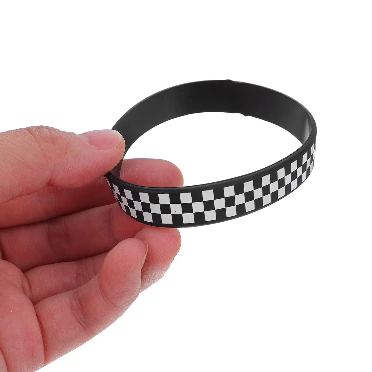 40 Pezzi Braccialetti Silicone Nero e Bianco Motivo a Scacchi, Design Sportivo e Versatile per Feste a Tema Corse e Occasioni Varie