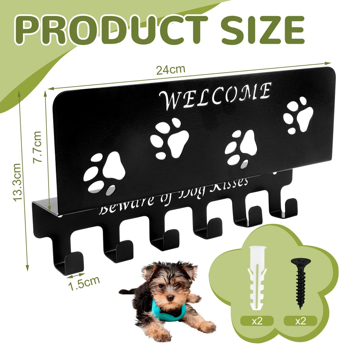 Porta Medaglie Running, Porta Chiavi da Muro per Casa con 6 Ganci, Ganci Appendiabiti da Parete, Portachiavi da Parete Moderno per Guinzagli Ingresso, Occhiali Sole, Regali per Gli Amanti Dei Cani