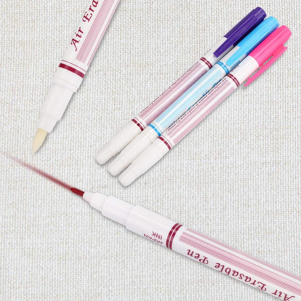 Penna cancellabile con acqua in tessuto professionale, penna cancellabile con acqua, per cucire tessuti fai-da-te