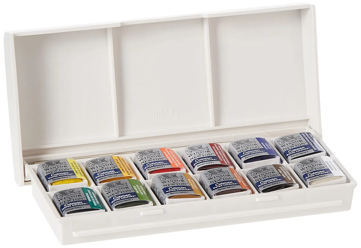 Winsor & Newton Set Di Pittura Ad Acquerello, Confezione Tascabile, Sketchers, Multicolore, Set Da 13 Pezzi, ‎6.5 x 13 x 2.21 cm, 90 grammi