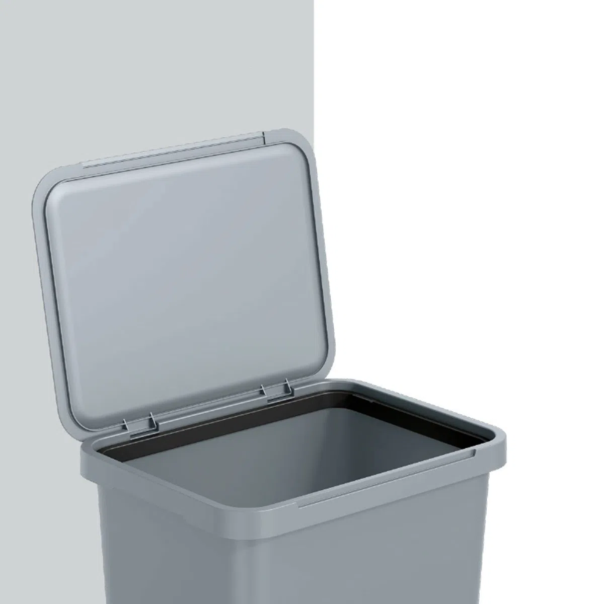 Cubo di riciclaggio quadrato 12l di colore Keden grigio