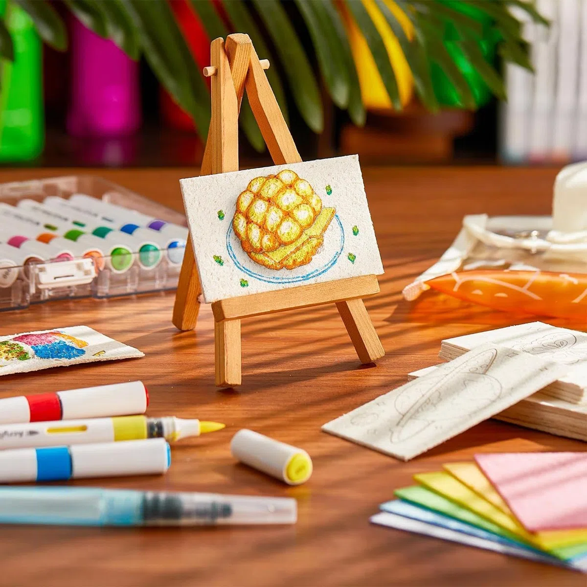 Kit Pittura Texture Schiuma | Carta 17x10x5cm 210g | Set Colore Gonfiabile 3D | Carta Da Disegno Rotonda Per Arte Texture Dimensionale